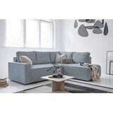 MID.YOU KOTNA SEDEŽNA GARNITURA, rebrasti žamet svetlo siva | Shoptok.si