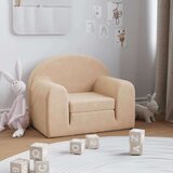 vidaXL Otroški kavč krem mehak pliš | Shoptok.si