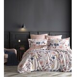 Lily Powder WhiteSalmonYellowPink Ranforce King Quilt Cover Set (FR) | Eponuda.com