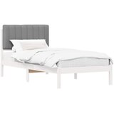  Krevetni okvir s tapiciranim uzglavljem Svijetlo siva Svjetlosiva 195.5 x 95.5 x 84.5 cm | Shoptok.si
