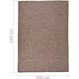  Vanjski tepih ravnog tkanja 160 x 230 cm smeđi | shoptok.hr