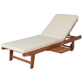 Garden Pleasure Leseni vrtni ležalnik v kremasto-naravni barvi San Diego - | Shoptok.si
