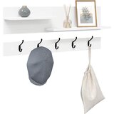  Vješalica za kapute na zidu s policom Bijelo 90 x 15 x 36 cm | shoptok.hr