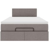 vidaXL Otomanski posteljni okvir z vzmetnico taupe 120x190 cm blago, (21611685) | Shoptok.si