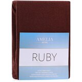 AmeliaHome Plahta s gumom Ruby 160-180x200 cm, smeđa | shoptok.hr