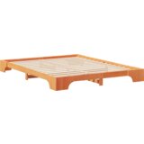  Krevet s daskama s pohranom Smeđa 160 x 220 cm Masivna borovina | shoptok.hr