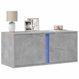  Zidni TV ormarić s LED svjetlima siva boja betona 80x31x35 cm | shoptok.hr