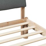  Okvir kreveta smeđe i tamnosivo 75 x 190 cm Masivna borovina | shoptok.hr