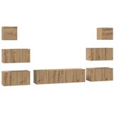  Set TV komoda 8 kom. Umjetnički hrast Konstruirano drvo | shoptok.hr