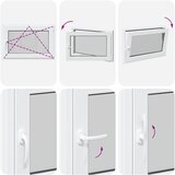  Prozor za podrum RISOR 90 x 50 cm PVC i staklo Bijela | shoptok.hr
