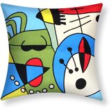 AVIZAR Komplet 2 prevlek za blazino 45x45 cm Izvezena umetnina Pastela, Večbarvno, (21747190) | Shoptok.si