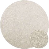  Rug "ZIZUR" Cream Ø 160 cm Juta videz Notranje in zunanje | Shoptok.si
