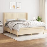 Maison Chic Box spring postelja - Vzmetna postelja z vzmetnico krem 180x200 cm blago SL20940, (21881257) | Shoptok.si