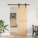  Klizna vrata NARVIK Prirodna i crna 70 x 210 cm (152,5 cm) | shoptok.hr