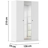 home24 OMARA S KLASIČNIMI VRATI, bela | Shoptok.si