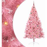 vidaXL Umjetna preddekorirana božićna jelka Roza 240 cm PVC | Shoptok.si
