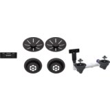 Blanco pribor MAT CRNA InFino set 2x3,5" za dva korita (čašice, InFino ukrasna rozete, C-overflow preljev komplet), bez dalj.upr. | shoptok.hr