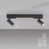 SCHÖNER WOHNEN 11793-18 - LED spot svetlo DANTE 2xGU10/10W+LED/7,2W crna | Eponuda.com