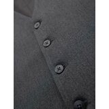 Ombre Men's suit vest with classic detailing and lining - graphite | ePonuda.com