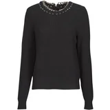 Michael Kors CHAIN NK SWEATER Crna