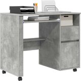  Stol s kotačićima s ladicama Betonski sivi 91 x 50 x 77 cm | shoptok.hr