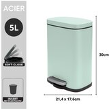 Spirella Mentolno zelen jeklen koš za smeti s pedalom 5 l Akira – | Shoptok.si