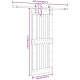  Klizna vrata NARVIK 85 x 210 cm (213,5 cm) Prirodna i crna | shoptok.hr