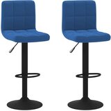  Barski stolčki 2 kosa moder žamet, (20817443) | Shoptok.si