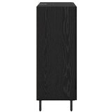 vidaXL Kreveta Crni hrast 69,5 x 34 x 90 cm Obrađeno drvo i čelik | shoptok.hr