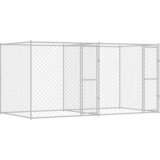  Kavez za pse Srebrno 400 x 200 x 200 cm Cinkani čelik | shoptok.hr