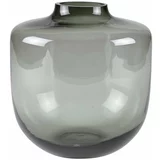 Villa Collection Siva steklena vaza (višina 21 cm) Daun –