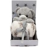Bbo set plišana igračka + ćebence Bear Grey Cene