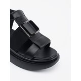 GOODIN Black leather elegant platform sandals | shoptok.hr