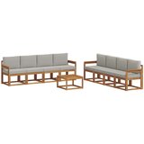  Set vanjskih sofa 9 kom. Prirodna i svijetlo siva | shoptok.hr