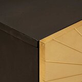  Noćni ormarić Crna i zlatna 50 x 33 x 60 cm Konstruirano drvo | shoptok.hr
