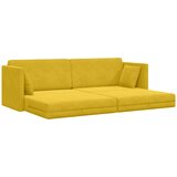  Podni kauč na razvlačenje Žuta 213 x 70 x 77 cm Baršun | shoptok.hr