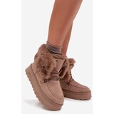 Big Star Ladies Snow Boots On Platform With Fur And Lacing | Shoptok.si