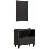  Set ormarića za kupaonicu Zidne 2 pcs Crna Čvrsto drvo manga | shoptok.hr