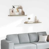  Plutajuće zidne police 2 kom boja hrasta 80 x 23,5 x 3,8 cm MDF | shoptok.hr