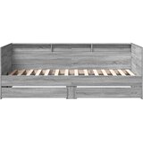  Dnevni krevet s ladicama bez madraca siva boja hrasta 100x200cm | shoptok.hr