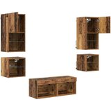 TV stenske enote 8 pcs Star les Konstruiran les, (5000112614) | Shoptok.si
