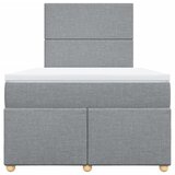  Krevet s oprugama i madracem svjetlosivi 120x190 cm od tkanine | shoptok.hr