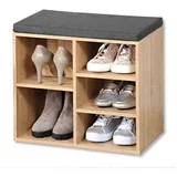 KSP15925 mini cipelarnik hrast sa jastukom za sedenje 51.5 x 48 x 29,5 cm