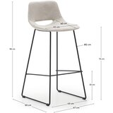 Kave Home Bež barske stolice u setu 2 kom (visine sjedala 76 cm) Zahara – | shoptok.hr