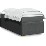 vidaXL Krevet s oprugama i madracem tamnosivi 90x200 cm od tkanine | shoptok.hr
