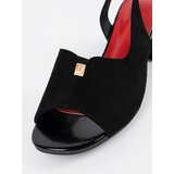 GOODIN Suede heeled sandals black | ePonuda.com