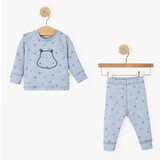 Just kiddin baby otroška pižama z dolgimi rokavi hippo blue Cene