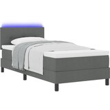 vidaXL Box Spring krevet s madracem & LED tamno sivi 80x200 cm Tkanina | shoptok.hr
