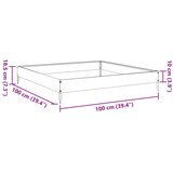  Povišena vrtna gredica crni 100 x 100 x 18,5 cm od čelika | shoptok.hr