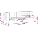  Dnevni krevet plavi 80 x 200 cm baršunasti | shoptok.hr